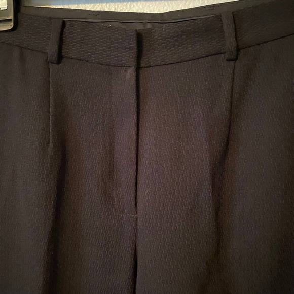 Calvin Klein Women Black Textured Pleated Dress Pants Size 6 - Picture 4 of 14